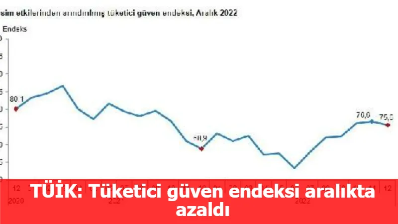 TÜİK: Tüketici güven endeksi aralıkta azaldı