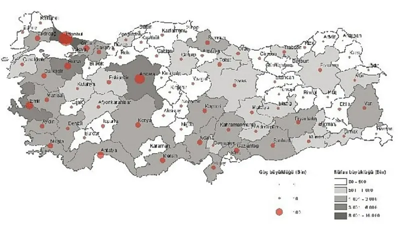 Adrese Dayalı Nüfus Kayıt Sistemi'nden ilk kez göç etme nedeni bilgisi üretildi