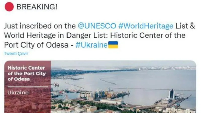 Odessa UNESCO’nun Dünya Mirası Listesi’ne girdi