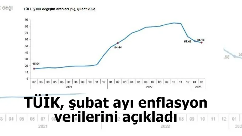 TÜİK, şubat ayı enflasyon verilerini açıkladı