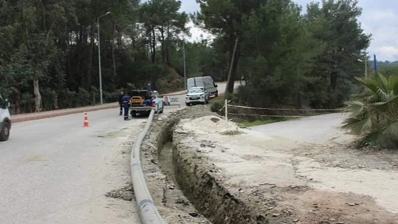 Tekirova'da oteller bölgesinin içme suyu hattı yenileniyor