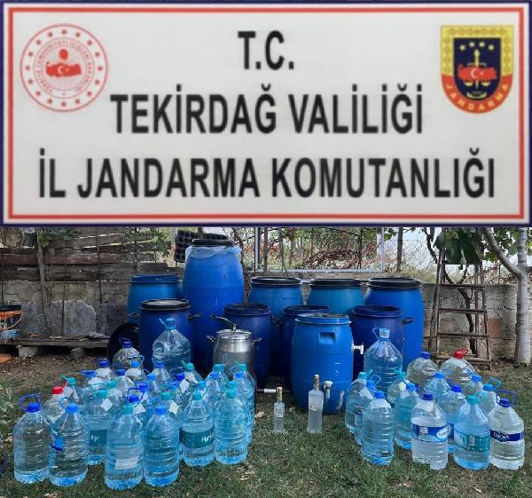Tekirdağ'da 1 ton sahte rakı ele geçirildi