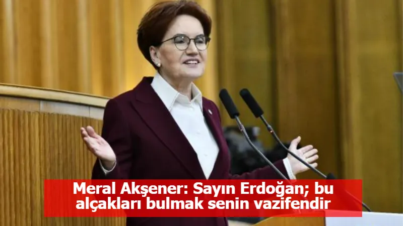 Meral Akşener: Sayın Erdoğan; bu alçakları bulmak senin vazifendir
