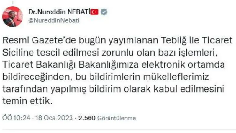 Bakan Nebati: Mükelleflerin vergi dairesine bildirim yükümlülüğünü kaldırdık