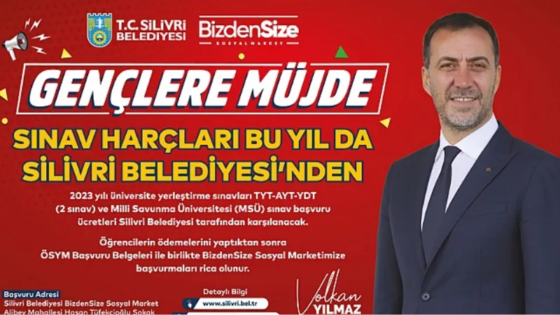 Silivri Belediyesi Öğrencilerin Sınav Ücretlerini Karşılıyor