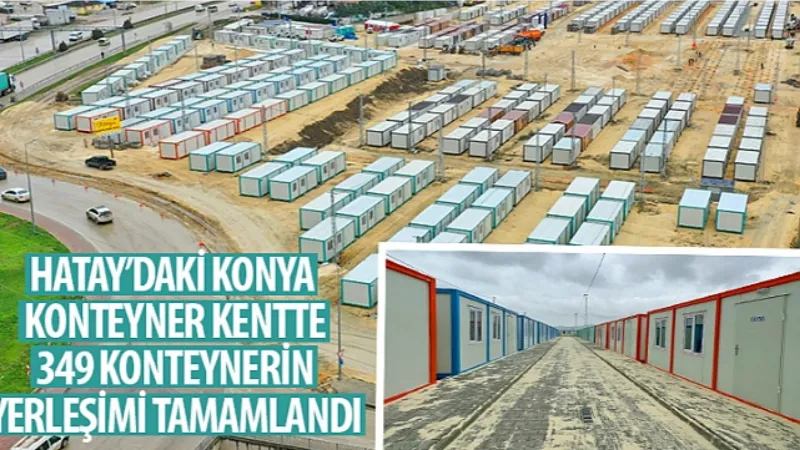 Hatay'daki Konya Konteyner Kentte 349 Konteynerin Yerleşimi Tamamlandı