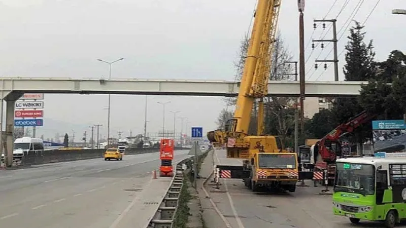 Çenesuyu üstgeçidinin köprü montajı yapıldı