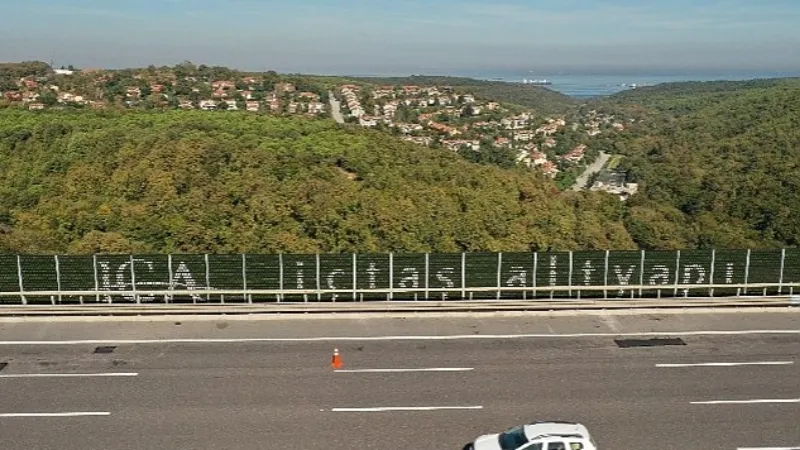 Kuzey Çevre Otoyolu'ndaki atık lastikler   'Ses Bariyeri'ne dönüştü