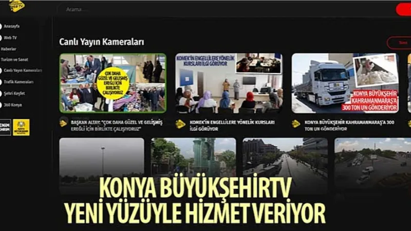 Konya BüyükşehirTV Yeni Yüzüyle Hizmet Veriyor