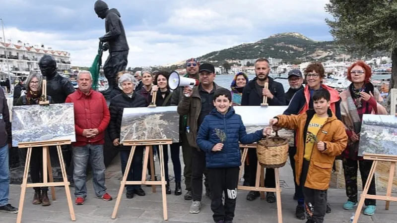''Foça'da Taş Ocağı İstemiyoruz'' sloganıyla Ocak ayında kurulan Foça'da Doğa ve Tarih Talanına Hayır Platformu tarafından basın açıklaması ve fotoğraf sergisi düzenlendi