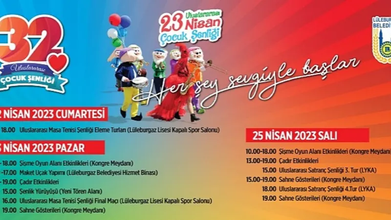 23 Nisan 32. Uluslararası Çocuk Şenliği'nde geri sayım!