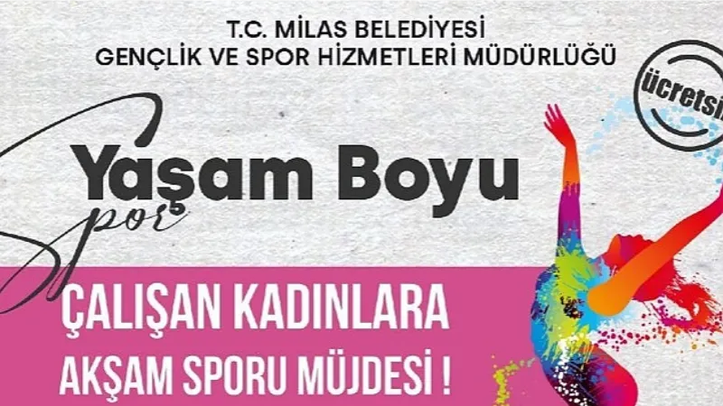 Milas Belediyesi'nden Çalışan Kadınlar İçin "Akşam Sporu"