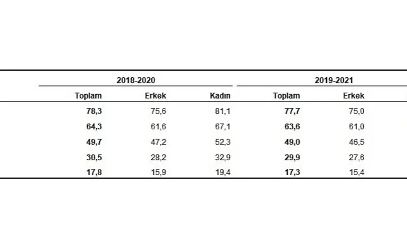 TÜİK: Türkiye'de doğuşta beklenen yaşam süresi 77,7 yıl oldu