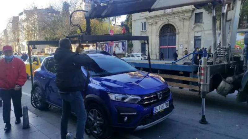 Şişli'deki denetimde korsan taksi trafikten menedildi