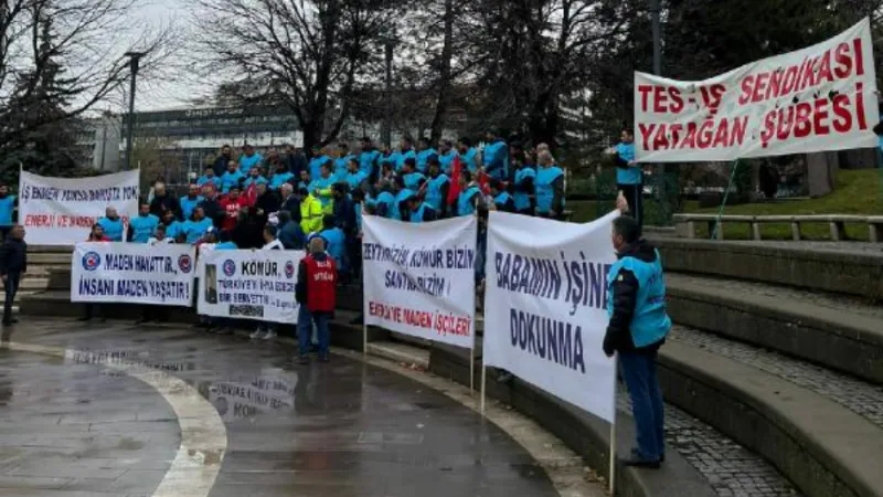 Maden ve enerji işçileri 'zeytin yasası' için Ankara'da bir araya geldi