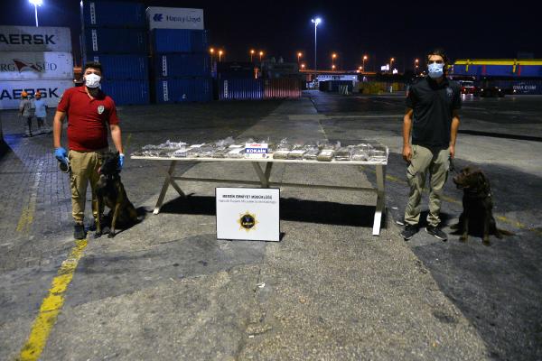Mersin Limanı'nda, konteyner gemisinde kokain ele geçirildi