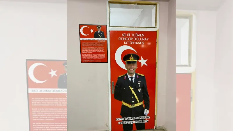 Şehit teğmenin adı, köy okulundaki kütüphanede yaşayacak