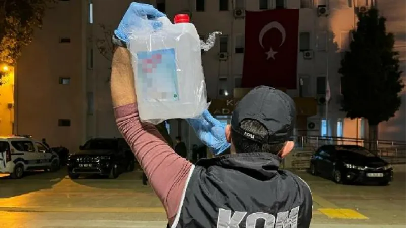 İzmir'de sahte etil alkol operasyonunda 1 tutuklama