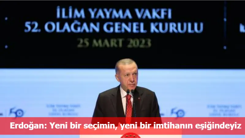 Erdoğan: Yeni bir seçimin, yeni bir imtihanın eşiğindeyiz