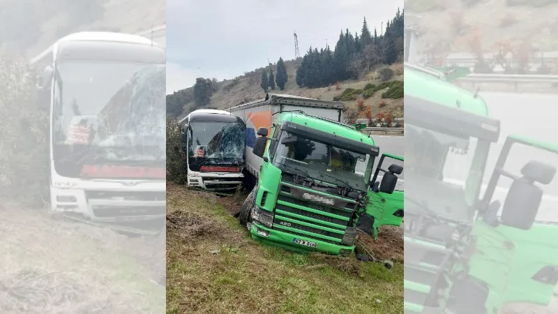 Aydın'da TIR, yolcu otobüsüne çarptı: 4 yaralı
