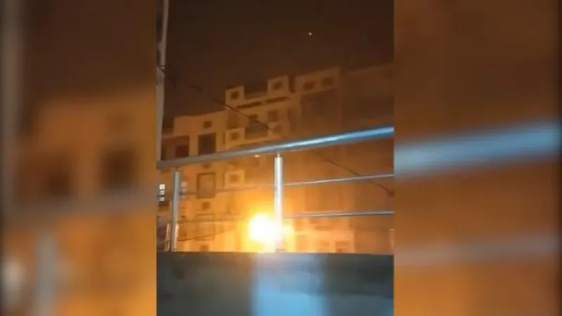 Şanlıurfa’da, trafodaki patlama kamerada