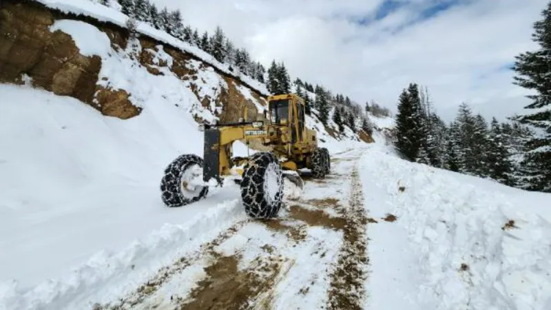 Rize ve Artvin'de 549 köy yolu, kardan kapalı