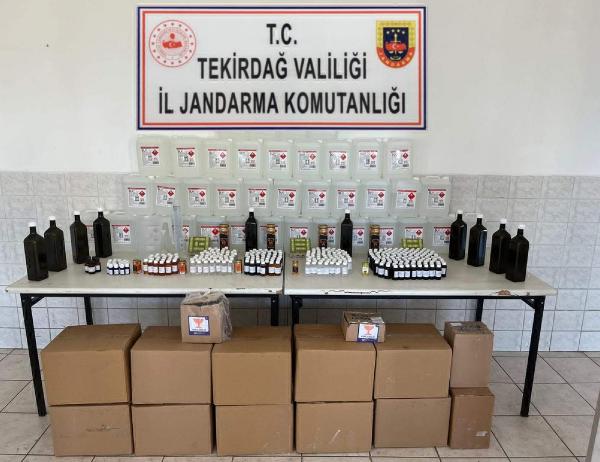 Tekirdağ'da 2 bin 93 litre sahte içki ele geçirildi