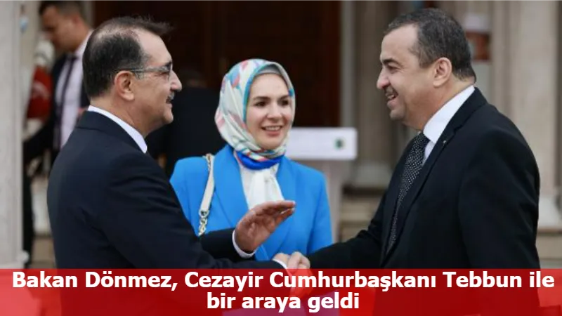 Bakan Dönmez, Cezayir Cumhurbaşkanı Tebbun ile bir araya geldi