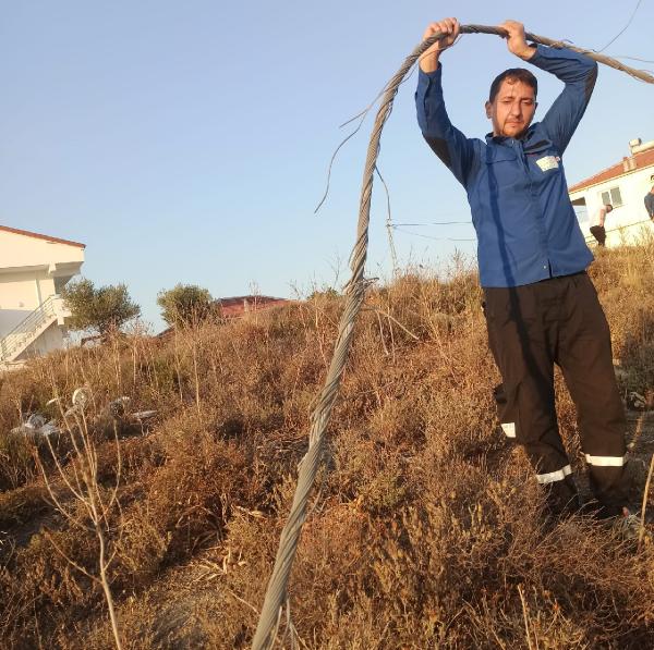 Avşa adasında elektrik telleri koptu, 7 saat enerji kesintisi yaşandı