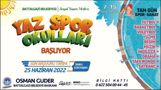Battalgazi’de çocuklara özel yaz spor okulu