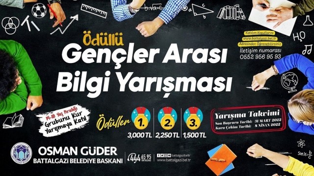 Battalgazi’de ödüllü bilgi yarışmasına başvurular sürüyor