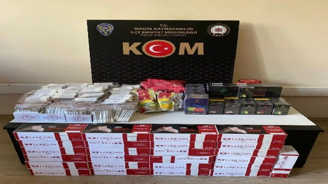 Bursa’da kaçak sigara ve sahte alkol operasyonu: 5 gözaltı