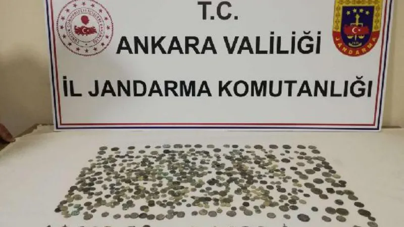 Ankara'da 680 sikke ele geçirildi; 1 gözaltı