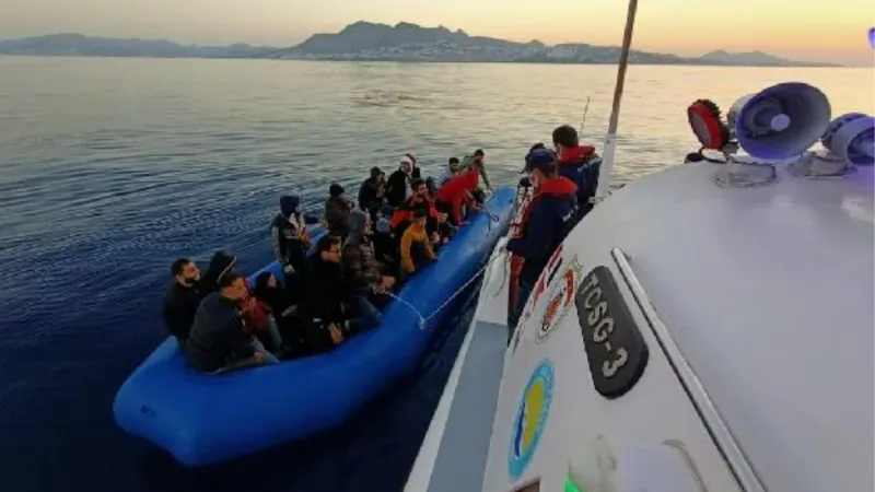 Bodrum açıklarında 65 kaçak göçmen kurtarıldı, 18 kaçak göçmen yakalandı