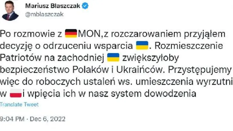 Ukrayna’ya verilmeyen Patriot’lar Polonya’ya konuşlandırılacak