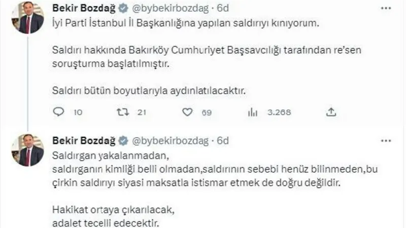 Bakan Bozdağ: Saldırı bütün boyutlarıyla aydınlatılacaktır