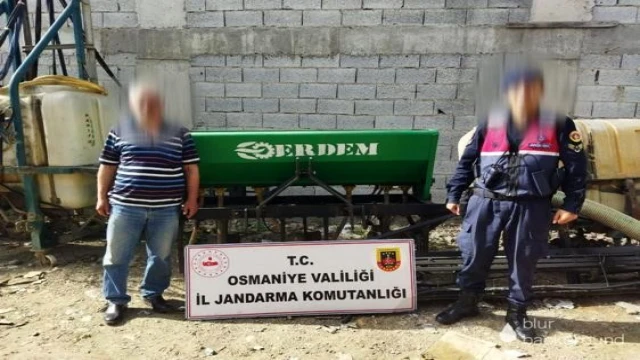 Çalınan tarım aleti bulunup sahibine teslim edildi