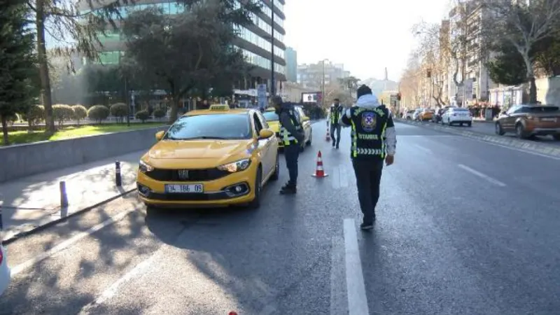 Şişli'de taksilere yönelik denetim