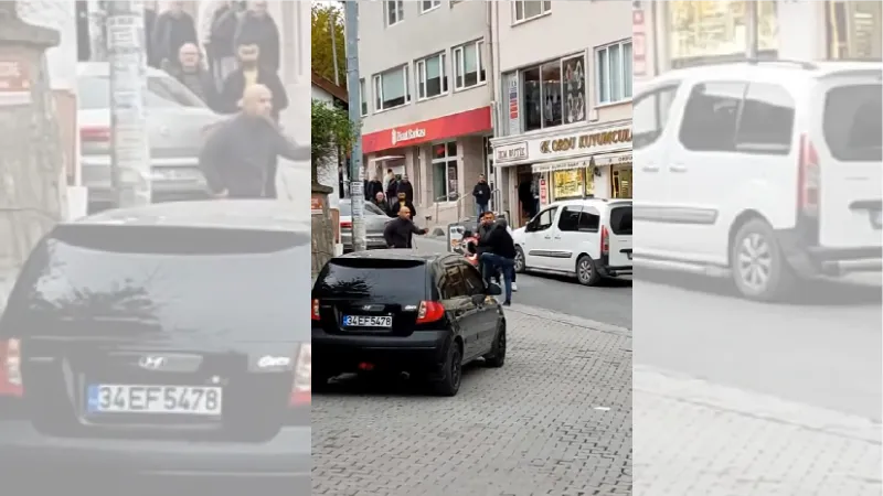 Arnavutköy'de tartıştığı motosikletliyi baltayla tehdit etti 