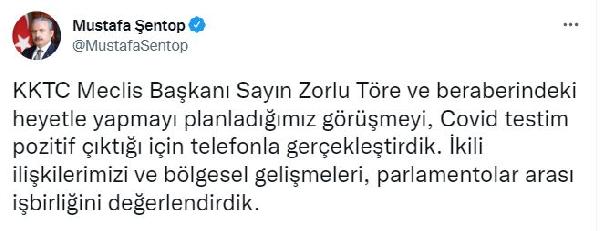 TBMM Başkanı Şentop'un Covid-19 testi pozitif çıktı