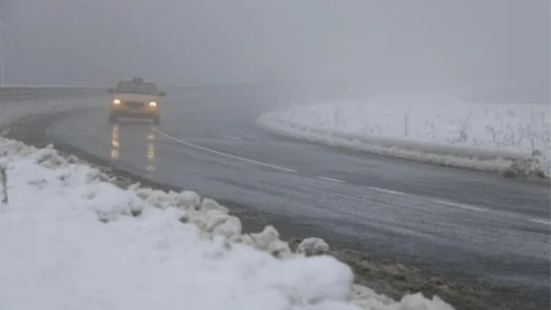 Zonguldak'ta kar yağışı ve sis