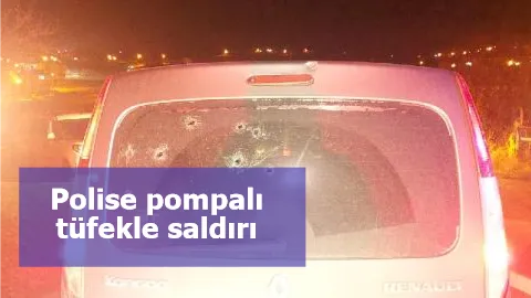 Polise pompalı tüfekle saldırı