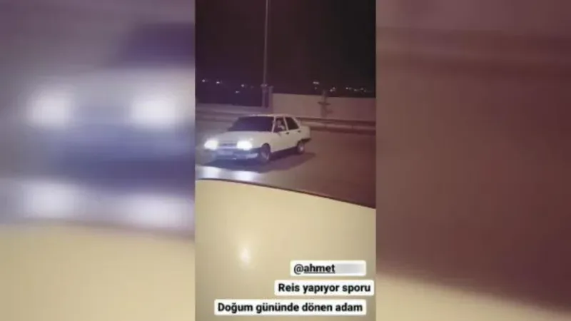 Drift yapan ehliyetsiz sürücüye 12 bin, otomobilin sahibine 3 bin 674 TL ceza kesildi