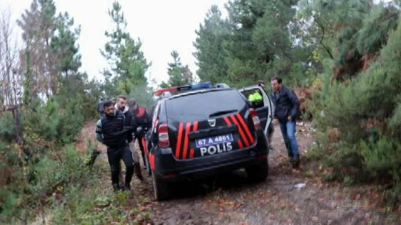 Polisten kaçan ehliyetsiz sürücü, ormanda yakalandı; yanında ailesi de vardı