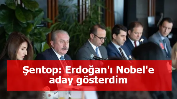 Şentop: Barış çabaları nedeniyle Cumhurbaşkanı Erdoğan'ı Nobel'e aday gösterdim