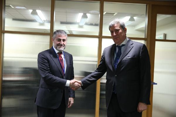 Bakan Nebati, Avrupa Konseyi Kalkınma Bankası Başkanı ile görüştü