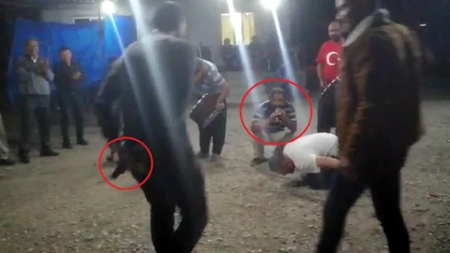 Düğünde zurnacının vurulma anı kamerada