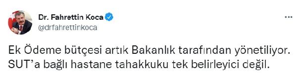 Bakan Koca: Hangi sağlık çalışanı ne kadar teşvik ödemesi alacağını yarın öğrenebilecek