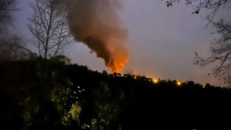 Zonguldak’ta ahşap ev yandı