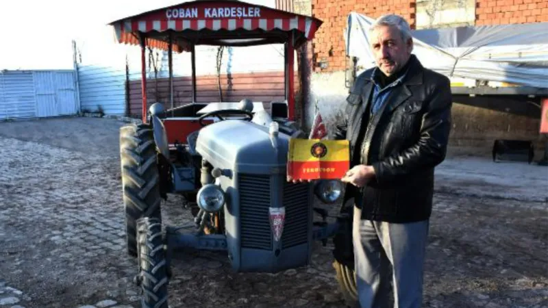 73 yıllık dede yadigarı traktör, saat gibi çalışıyor